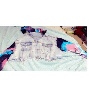 Tie dye jean jacket